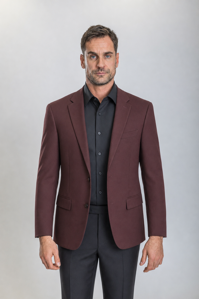 Camden men’s burgundy regular-fit blazer — view 1