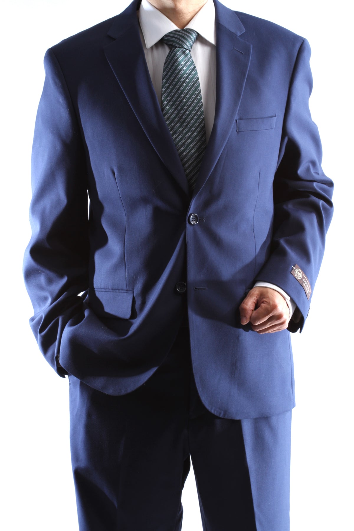 Bolzano Men's 2 Button Notch Lapel 2pc Suit Regular fit style S600212N in Midnight Blue Color (free shipping)