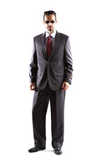 Load image into Gallery viewer, Bolzano Men&#39;s 2 Button Notch Lapel 2pc Suit Regular fit style S600212N in Grey Color (free shipping)