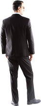 Load image into Gallery viewer, Caravelli Men&#39;s Super 150&#39;s Poly/Viscose Wool Feel Single Breasted 2 Button Regular Fit 2pc Suit Style S600512N in Black Color (free shipping)