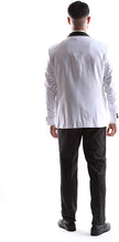 Load image into Gallery viewer, West End Men's Young Generation 1 Button Shawl Lapel Extra Slim Fit Tuxedo Suit Style 933411T141 in White/Black (free shipping)