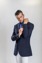 Load image into Gallery viewer, Waverly men’s navy regular-fit wool blazer — view 2