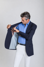 Load image into Gallery viewer, Waverly men’s navy regular-fit wool blazer — view 3