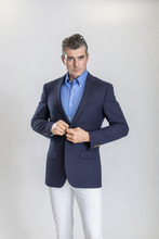 Load image into Gallery viewer, Waverly men’s navy regular-fit wool blazer — view 4