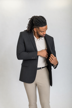 Load image into Gallery viewer, Encore men’s black slim-fit blazer — view 3
