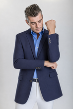 Load image into Gallery viewer, Encore men’s navy slim-fit blazer — view 4