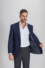 Load image into Gallery viewer, Camden men’s navy regular-fit blazer — view 3