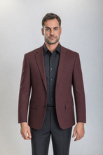 Load image into Gallery viewer, Camden men’s burgundy regular-fit blazer — view 1