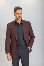 Load image into Gallery viewer, Camden men’s burgundy regular-fit blazer — view 3