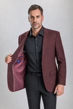 Load image into Gallery viewer, Camden men’s burgundy regular-fit blazer — view 5