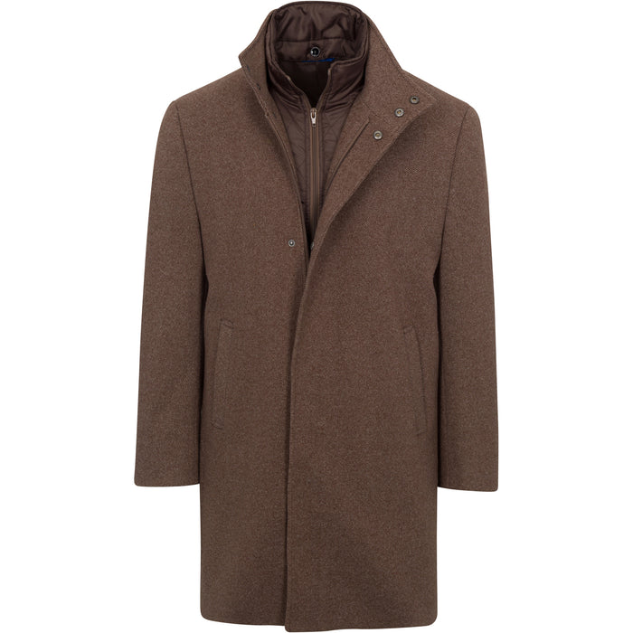 Ridgeline men’s brown overcoat — view 1