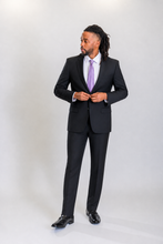 Load image into Gallery viewer, Mayfair men’s black regular-fit wool suit — view 2
