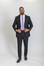 Load image into Gallery viewer, Mayfair men’s black regular-fit wool suit — view 3