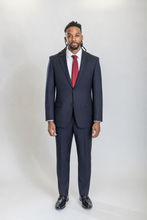 Load image into Gallery viewer, Mayfair men’s navy regular-fit wool suit — view 1