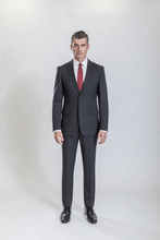 Load image into Gallery viewer, Savile men’s black slim-fit wool suit — view 1