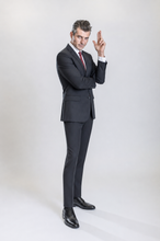 Load image into Gallery viewer, Savile men’s black slim-fit wool suit — view 2