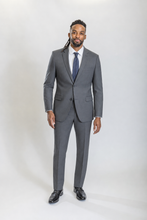 Load image into Gallery viewer, Savile men’s charcoal slim-fit wool suit — view 1