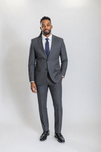 Load image into Gallery viewer, Savile men’s charcoal slim-fit wool suit — view 3