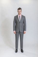 Load image into Gallery viewer, Mayfair men’s medium gray regular-fit sharkskin wool suit — view 1
