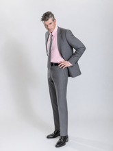 Load image into Gallery viewer, Mayfair men’s medium gray regular-fit sharkskin wool suit — view 4