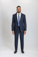 Load image into Gallery viewer, Mayfair men’s navy regular-fit glen plaid wool suit — view 1