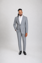 Load image into Gallery viewer, Mayfair men’s gray regular-fit glen plaid wool suit — view 1