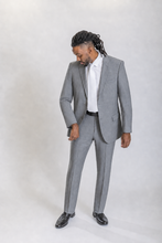 Load image into Gallery viewer, Mayfair men’s gray regular-fit glen plaid wool suit — view 2
