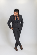 Load image into Gallery viewer, Hudson men’s black slim-fit two-piece suit — view 4