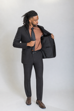 Load image into Gallery viewer, Hudson men’s black slim-fit two-piece suit — view 5