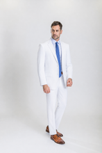 Load image into Gallery viewer, Hudson men’s white slim-fit two-piece suit — view 4