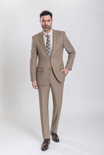 Load image into Gallery viewer, Hudson men’s tan regular-fit two-piece suit — view 1
