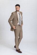 Load image into Gallery viewer, Hudson men’s tan regular-fit two-piece suit — view 2
