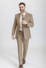 Load image into Gallery viewer, Hudson men’s tan regular-fit two-piece suit — view 4