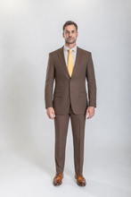Load image into Gallery viewer, Hudson men’s cocoa regular-fit two-piece suit — view 1