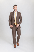Load image into Gallery viewer, Hudson men’s cocoa regular-fit two-piece suit — view 2