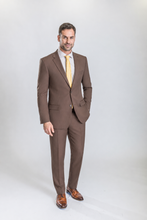 Load image into Gallery viewer, Hudson men’s cocoa regular-fit two-piece suit — view 4