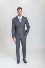 Load image into Gallery viewer, Astor men’s gray double-breasted suit — view 1