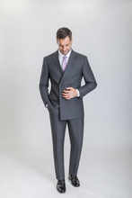 Load image into Gallery viewer, Astor men’s gray double-breasted suit — view 2