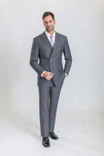 Load image into Gallery viewer, Astor men’s gray double-breasted suit — view 3