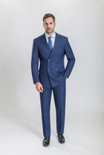 Load image into Gallery viewer, Astor men’s midnight blue double-breasted suit — view 2