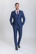 Load image into Gallery viewer, Windsor men’s midnight blue slim-fit three-piece suit — view 2