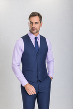 Load image into Gallery viewer, Windsor men’s midnight blue slim-fit three-piece suit — view 5
