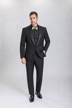 Load image into Gallery viewer, The Premiere — Men’s Black Shawl-Lapel Tuxedo — supplier view 3
