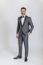 Load image into Gallery viewer, The Riviera — Men’s Charcoal Shawl-Lapel Tuxedo — supplier view 3