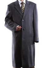 Load image into Gallery viewer, Prontomoda Men&#39;s Single Breasted Luxury Wool/Cashmere/Others Full Length Topcoat Style#L400913C Black,Charcoal, Camel (free shipping)