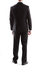 Load image into Gallery viewer, Creativo Men&#39;s Single Breasted 2 Button 3pc Vested Suit Slim Fit in Black, CT601
