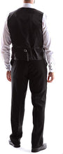 Load image into Gallery viewer, Creativo Men&#39;s Single Breasted 2 Button 3pc Vested Suit Classic Fit in Black CT701
