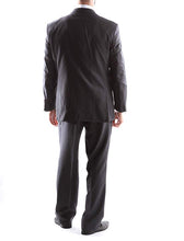 Load image into Gallery viewer, Creativo Men&#39;s Single Breasted 2 Button 3pc Vested Suit Classic Fit in Charcoal Style  CT701