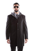 Load image into Gallery viewer, West End Men&#39;s Single Breasted Luxury Wool/Nylon 3/4 Length Winter Coat  Style#W933513C804 Black (511) (free shipping)