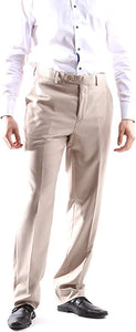 Creativo Men's Single Breasted 2 Button 3pc Vested Suit Slim Fit in Beige, Style  CT601